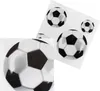 servietten Fußball 33 cm schwarz/weiß 12 Stück Produktbild-Vorschau 2