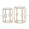 HOMCOM Tables gigognes Lot de 2 Tables Basses Rondes Design Voir les images du produit 5