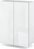 A white cabinet with two doors against a white background. Produktbild-Vorschau