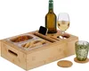 Relaxdays Couchbar, bambù, 2 vassoi porta snack, Anteprima dell’immagine prodotto 1