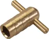 A close-up studio shot of a brass radiator bleed key. Produktbild-Vorschau