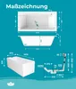 Calmwaters® Acryl Premium Badewanne Komplettset 200x90 cm - Produktbild-Vorschau 5
