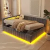 Gestoffeerd bed 140x200 cm, slaapbank met LED-verlichting, Productafbeelding-voorbeeld 4