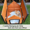 zooprinz Hundehütte Luna Klappdach Lamellen Kiefernholz Produktbild-Vorschau 6
