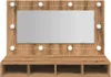 vidaXL Zrkadlová skrinka s LED Artisan dub 90 x 31,5 x 62 Náhľad obrázku produktu 5