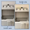 ZMH Faretto da soffitto Nero 4 fiamme Faretto da parete Anteprima dell’immagine prodotto 8