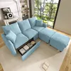 Merax Ecksofa U-Form mit Schlaffunktion und Stauraum, Produktbild-Vorschau 3