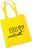Huuraa Jutebeutel Eifel verliebt 10 Liter Yellow Baumwolle Produktbild-Vorschau 1