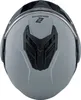 The back view of a gray motorcycle helmet. Produktbild-Vorschau