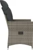 Gartensessel Verstellbar mit Kissen Grau Poly Rattan Produktbild-Vorschau 5