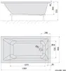 Obdĺžniková vaňa NOEMI 150x80x39cm, biela Náhľad obrázku produktu 4
