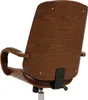 The back view of a brown office chair with a wood-grain finish on the backrest and seat. Anteprima dell’immagine prodotto
