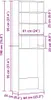 vidaXL Mobile per lavatrice in rovere Sonoma 64x24x190 cm Anteprima dell’immagine prodotto 7