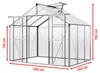 Gewächshaus Orchidee 3 Alu-Rahmen 256x192 cm Polycarbonat Produktbild-Vorschau 3
