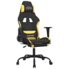 vidaXL Gaming-Stuhl mit Massage & Fußstütze Schwarz und Produktbild-Vorschau 3