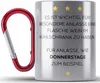 Trendation - Lustige Edelstahl Tasse Karabiner mit Spruch Produktbild-Vorschau 1