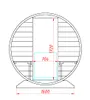 FinnTherm Fass-Sauna Sam, Aussensauna Fichte unbehandelt, Produktbild-Vorschau 5