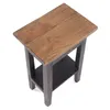 A top-down view of a small wooden side table with a drawer. Náhľad obrázku produktu