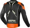 Blouson en cuir Berik Street Pro Evo, noir/orange, 56 Voir les images du produit 2
