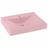 vidaXL Lavabo con foro per rubinetto rosa opaco 60x46 cm in Anteprima dell’immagine prodotto 1
