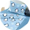 JACK Fein Biber Bettwäsche Baby 2 tlg 100x135cm Pinguin Produktbild-Vorschau 4