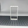 LEGO® 1x4x6 Portes Transparent et cadre blanc pour maison, Voir les images du produit 1