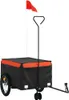 vidaXL Rimorchio per biciclette nero e arancione 45 kg di Anteprima dell’immagine prodotto 1