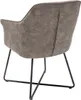 Exklusiver Design Stuhl LOFT Microfaser vintage taupe mit Produktbild-Vorschau 13