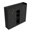 A black shoe cabinet with drawers and flip-down doors, presented on a white background. Produktbild-Vorschau