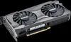 A computer graphics card with two fans, shown against a black background. Podgląd zdjęcia produktu