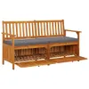 vidaXL Truhenbank mit Kissen 148 cm Massivholz Akazie -  Produktbild-Vorschau 6