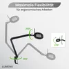 Lumeno 861XSW Lupenleuchte/Arbeitsplatzlampe 60 LEDs ovale Produktbild-Vorschau 4