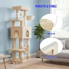 Fobyfurny 162 cm Kratzbaumturm für drinnen, große Produktbild-Vorschau 2