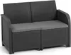 Keter Garden 2-Sitzer Sofa Rosalie Graphitgrau Produktbild-Vorschau 9