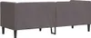 Divano Chesterfield a 3 Posti Grigio in Pelle finta Anteprima dell’immagine prodotto 5