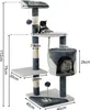lionto Kratzbaum für Katzen 112 cm hoch, mit Höhle, Produktbild-Vorschau 6