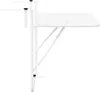 A white metal hanging balcony table shown from the side. Anteprima dell’immagine prodotto