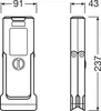 Technical drawing of a warning light with dimensions. Produktbild-Vorschau