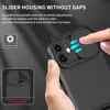 iPhone 12 Hülle, Dual Layer Ständer Schutzhülle mit Schiebe Produktbild-Vorschau 2
