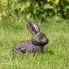 Figurine de décoration lapin en fonte brune look antique - Voir les images du produit 2