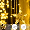 Lichtervorhang Stern Lichterkettenvorhang USB 9Modi Produktbild-Vorschau 3