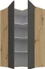 Hoher Eckschrank LUNARA 2 – 60 x 60 cm, Graphit/Eiche Produktbild-Vorschau 2