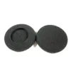 Two black foam ear pads for headphones are shown against a white background. Produktbild-Vorschau