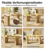 Flieks Ausziehbarer Esstisch 120-160cm, ovaler Holztisch Produktbild-Vorschau 9