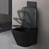 doporro WC Suspendu Gris Noir Mat Cuvette Céramique Voir les images du produit 5