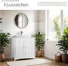 tectake® Waschbeckenunterschrank Jasper 2 geräumige Fächer Produktbild-Vorschau 3