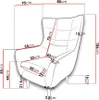 Designové křeslo ušák LEVI - žluté Náhled obrázku produktu 7