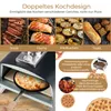 COSTWAY Pizzaofen Outdoor, tragbarer Pizza Holzofen inkl. Produktbild-Vorschau 5