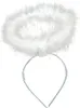 Heiligenschein Haarreif Weihnachtsengel weiß-silber Kostüm-Zubehör Krippenspiel Weihnachten Accessoire Engel Fasching Karneval Mottoparty Produktbild-Vorschau