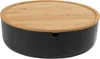 Salatschüssel-Set XXL - Schwarz - Braun - Kunststoff - Holz Produktbild-Vorschau 3